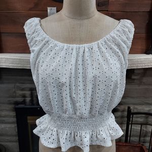 NWT Lush Eyelet Top